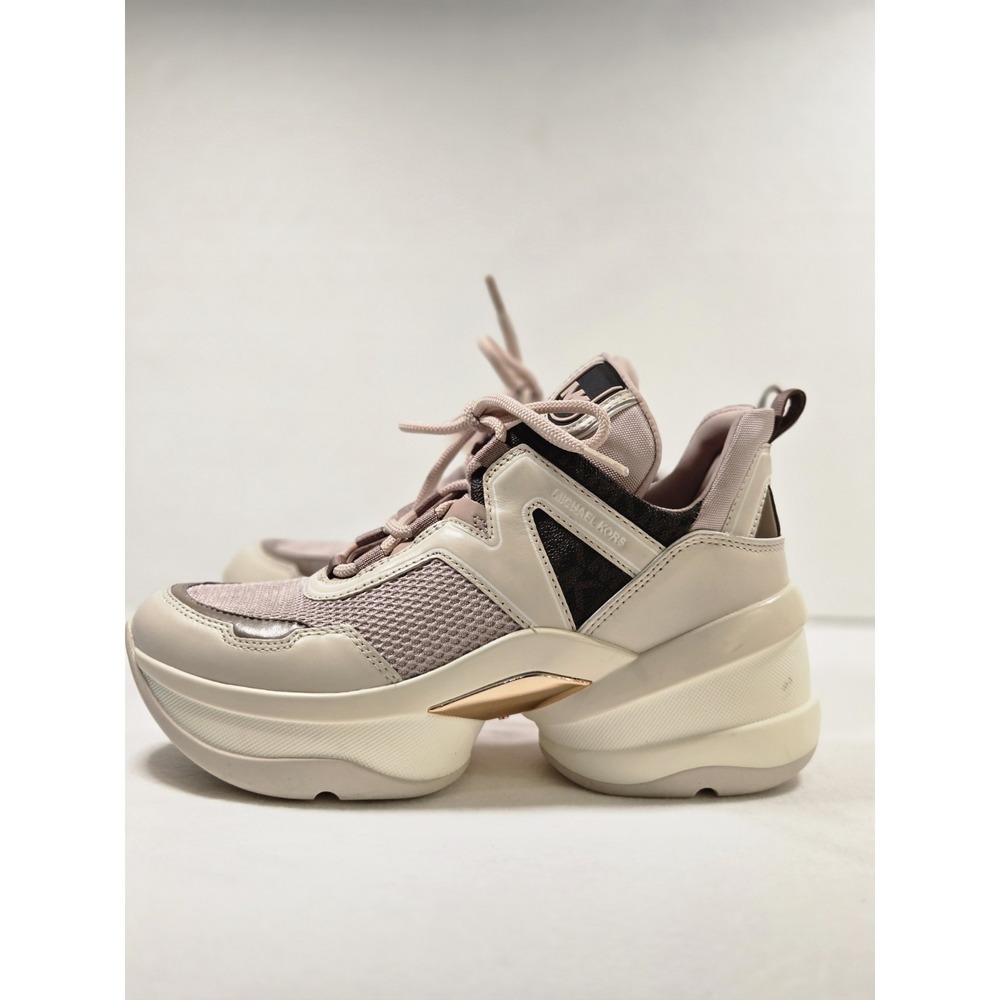 Michael Kors‎ Women's Olympia Trainer Sneakers Fawn And Gold 7.5W - Picture 3 of 6